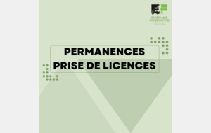 Permanences prise de licences